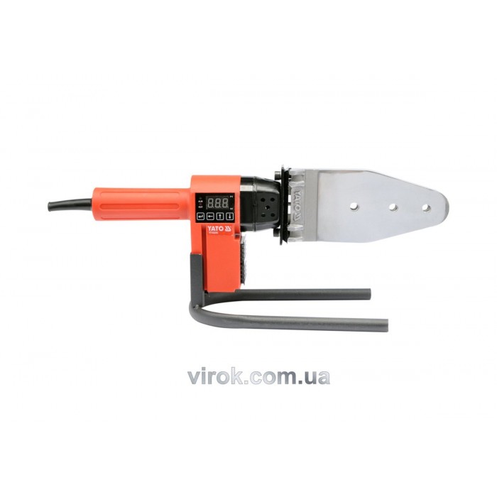 Паяльник для пайки PVC труб YATO, P=850 Вт, Ø=16-63 мм з 7 адаптерами [2]