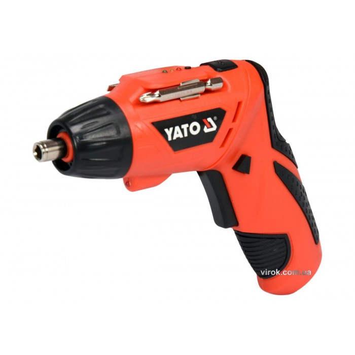 Викрутка акумуляторна YATO Li-Ion, 1.3 АхГод, 3.6 В; F=3 Nm, зі змінним корпусом [20]