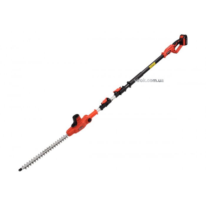 Кущоріз акумуляторний телескопічний YATO : 1.8-2.8 м, Li-Ion 18 В, 2 АГод, леза l=42 см [2]