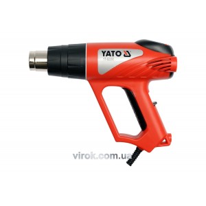 Фен технічний мережевий YATO : P= 2000 Вт 0~550°C, з регулятором темп-ри, 5 t°.реж + 6 аксесуари [5]