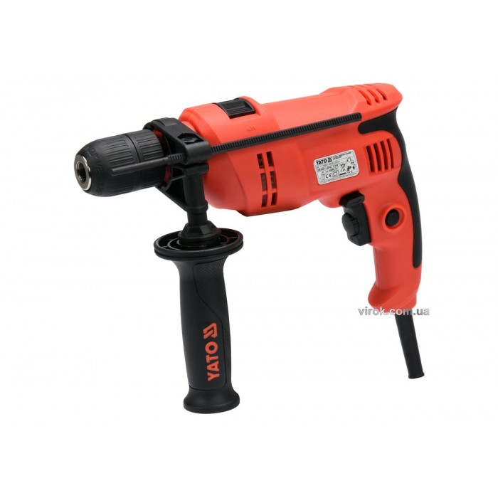 Дриль ударний мережевий YATO : P= 710 Вт, самозатискний патрон Ø≤ 13 мм [5/120]