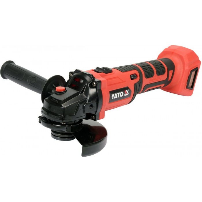 Шліфмашина кутова акумулят.безщіткова YATO:Li-Ion, 18В, АГод, для диска Ø=125мм(БЕЗ АКУМУЛЯТОРА)(DW)