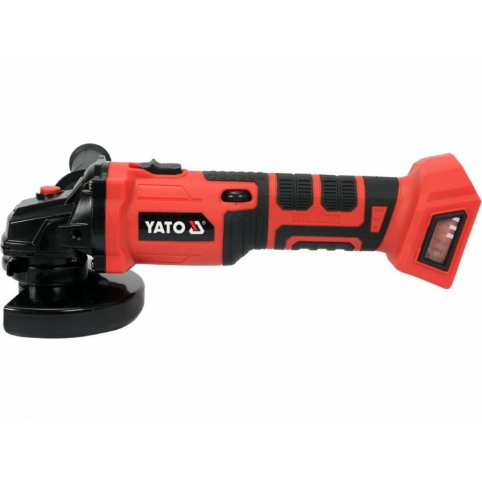 Шліфмашина кутова акумулят.безщіткова YATO:Li-Ion, 18В, АГод, для диска Ø=125мм(БЕЗ АКУМУЛЯТОРА)(DW)