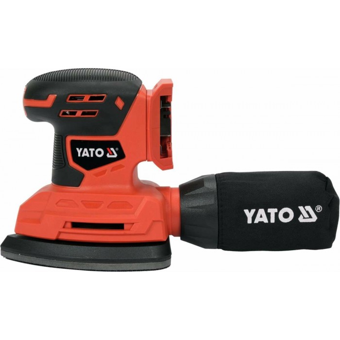 Шліфмашина вібраційна акумуляторна YATO:18В, вібрація 7,34 ± 1,5 м/с², 84х184мм(БЕЗ АКУМУЛЯТОРА) [4]