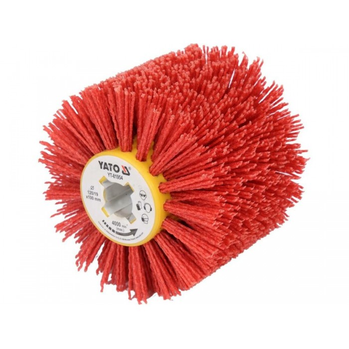 Шліфувально-браширувальна машинка по мет/дер YATO 230 В,1300 Вт, 900-3700 об/хв Ø=120/19х100 мм