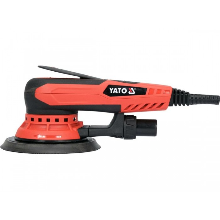 Шліфмашина ексцентрикова мережева YATO; 230В, 350Вт, платформа- Ø=150 мм, 4000-10000 об/хв, 5 мм [6]