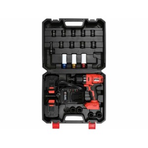 Гайковерт ударний акумуляторний- 18 В YATO: квадрат 1/2", 300/ 700 Нм, 2 акуму-ри з 17 удар тор голо