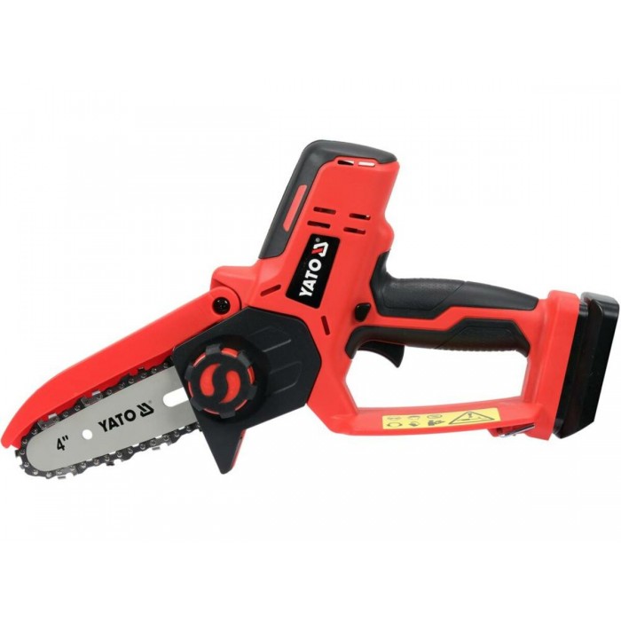Пила ланцюгова акумуляторна YATO: 18 В Li-Ion, шина- 4"/10 см,(БЕЗ АКУМУЛЯТОРА) [4]