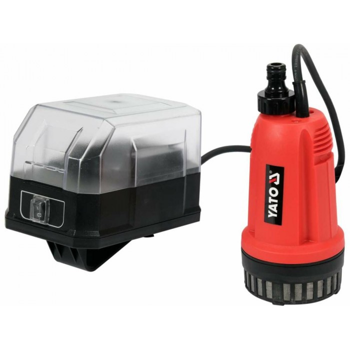 Насос для води занурювальний акумул.-18 В YATO: 145Вт, 2000л/год, макс.вис- 21м, макс. глиб-1,5м [4]