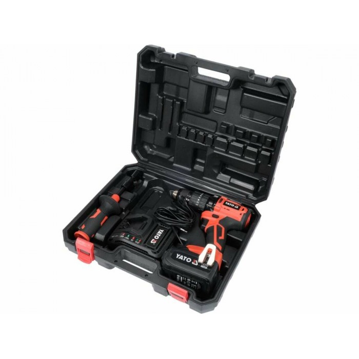 Шуруповерт-дриль безщітков. акумул. Li-Ion YATO: U= 18 В, 3АГод, крутн.мом.- 75 Нм, патр Ø=1.5-13 мм