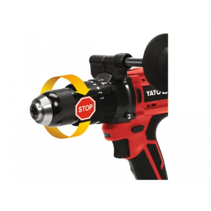 Шуруповерт-дриль безщітков.  YATO: 18 В, крутн.мом.- 75 Нм, патр Ø=1.5-13 мм(БЕЗ АКУМУЛЯТОРА) [6]
