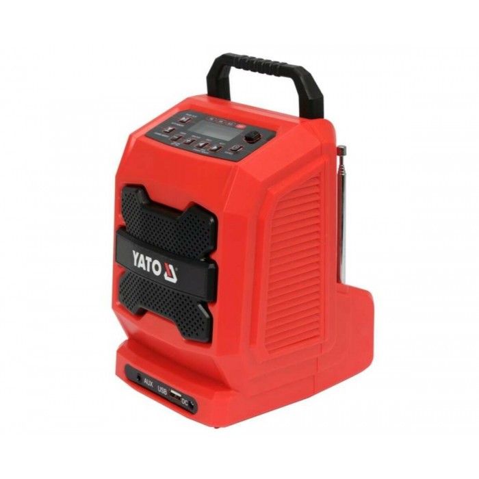 Радіо від електромережі- 230 В і акумулятора Li-Ion 18 V YATO гучномовець- 3 Вт, частоти FM, AM, Blu