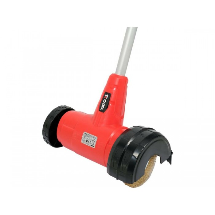Щітка по бруківці електромереж 230В YATO, 400Вт, 2 щітки Ø=110мм, телескоп. тримач, кабель-35 см [6]