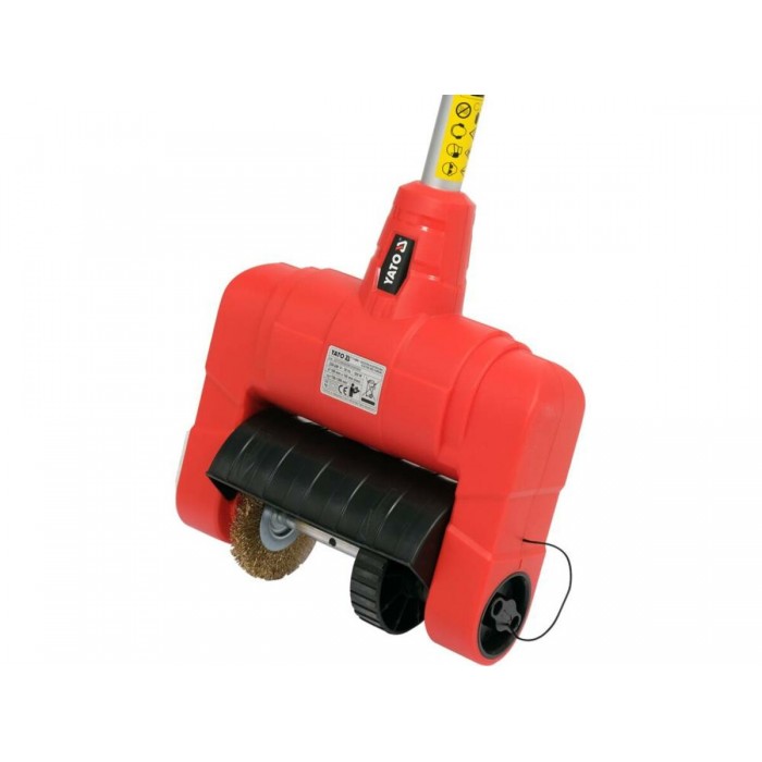 Щітка по бруківц електромереж. 230В YATO, 500Вт, щітки Ø=110-160мм, телескоп. тримач, кабель-35см[2]