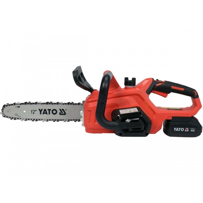 Пила ланцюгова акумуляторна YATO: 18 В Li-Ion 4 АГод, шина- 12"/30 см, ланцюг- 45 зубів [2]