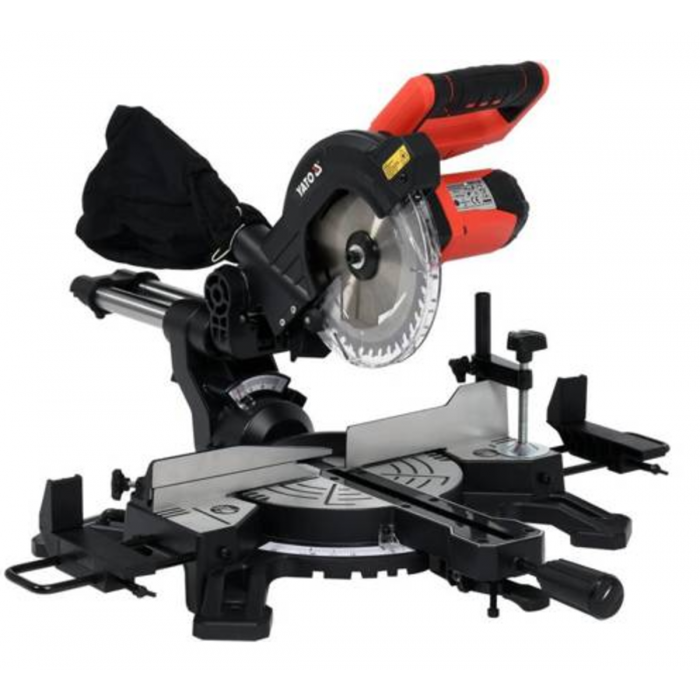 Пила торцьовальна акумуляторна YATO: Li-Ion 18В,диск Ø=185/30мм,різ 0°/45°-51/35мм (БЕЗ АКУМУЛЯТОРА)