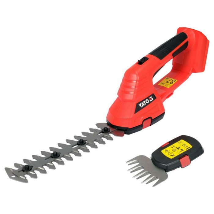 Ножиці до живопл.і трави акум.YATO Li-Ion 18В,леза до живоп- l=20см,до трави w=10см(БЕЗ АКУМУЛЯТОРА)