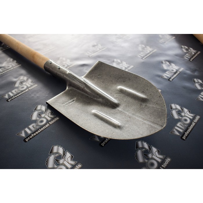 Лопата штикова VIROK з держаком РС (рейкова сталь)
