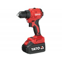 Шуруповерт-дриль акумуляторний Li-Ion YATO: V=18 В, крутн.мом.- 45 Нм, 2 Агод, патрон Ø≤ 13 мм [6]