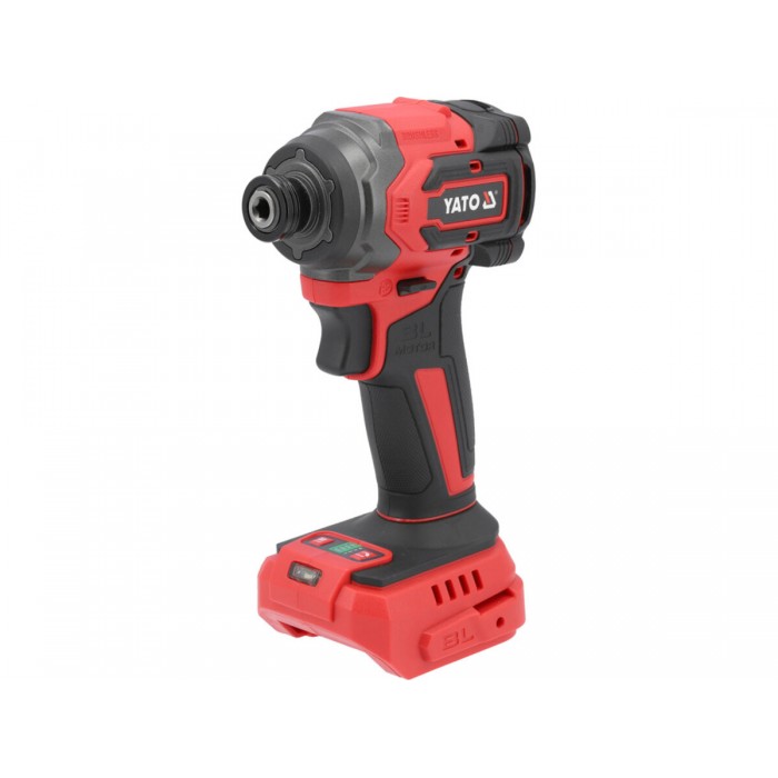 Безщітковий ударний шуруповерт YATO 18В Li-Ion; КМ= 230 Nm, до 6-гран. тримачів- 1/4" БЕЗ АКУМУЛЯТОР