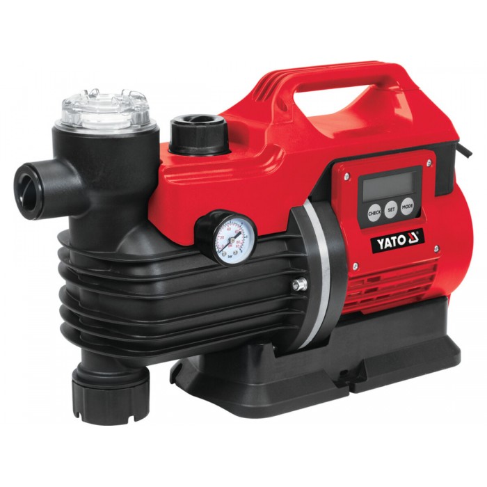 Насосна станція мережева YATO: 850 Вт, 3600 л/год, Ø= 1", глиб.- 8м, вис.- 38м [1]
