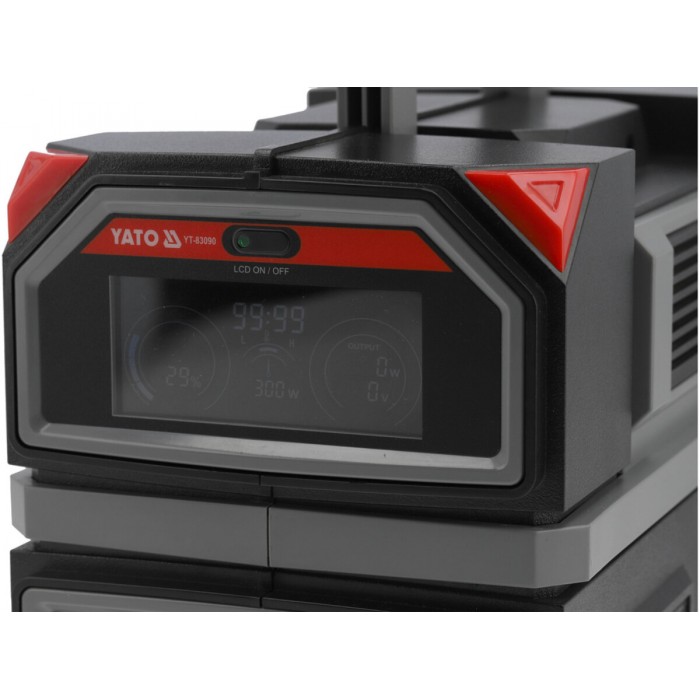 Портативна станція YATO 315 ВтГод, вихід- 300/600 Вт, порти: 230V AC, різні USB