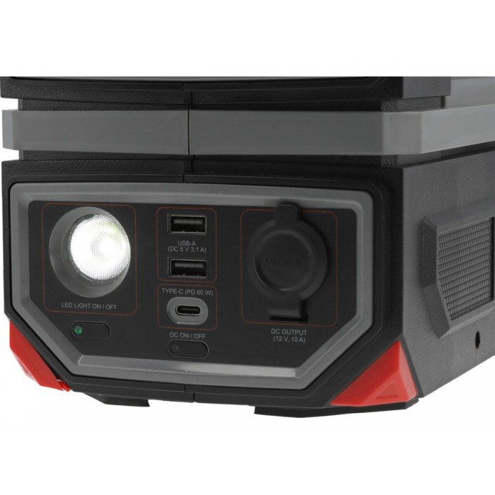 Портативна станція YATO 315 ВтГод, вихід- 300/600 Вт, порти: 230V AC, різні USB