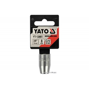 Перехідник для насадок викруткових YATO : квадрат 3/8"(F) HEX= М8 мм(M), CrV [Блістер] [5/300]