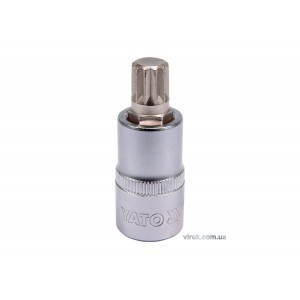 Головка торцева YATO квадрат 1/2 "SPLINE" M12, L= 55 мм [40/160]