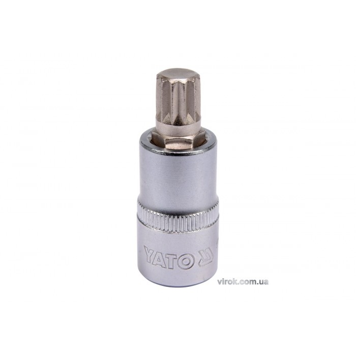 Головка торцева YATO квадрат 1/2 "SPLINE" M12, L= 55 мм [40/160]