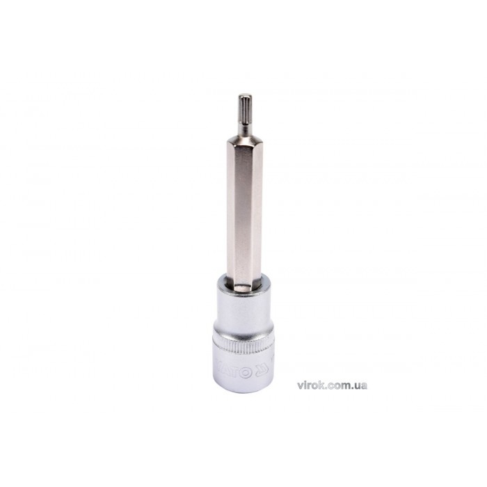 Головка торцева YATO квадрат 1/2 "SPLINE" подовжена M5, L= 100 мм [20/120]