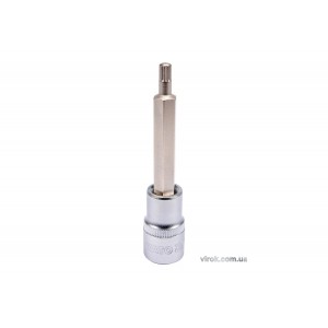 Головка торцева YATO квадрат 1/2 "SPLINE" подовжена M6, L= 100 мм [20/120]