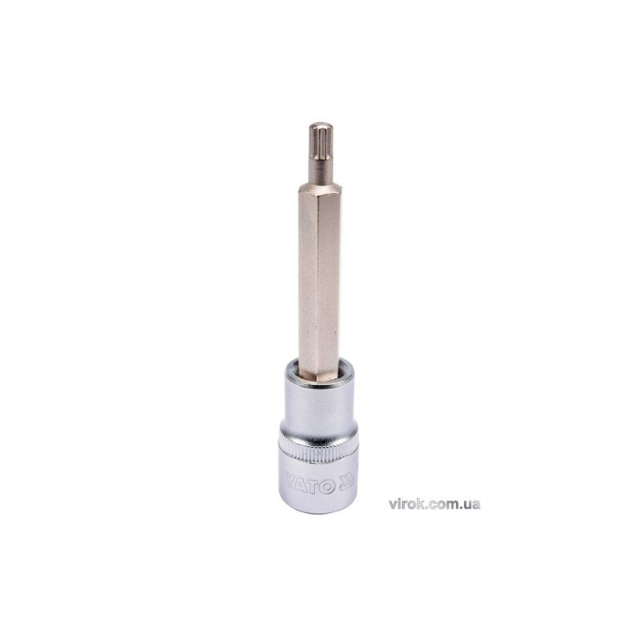 Головка торцева YATO квадрат 1/2 "SPLINE" подовжена M6, L= 100 мм [20/120]