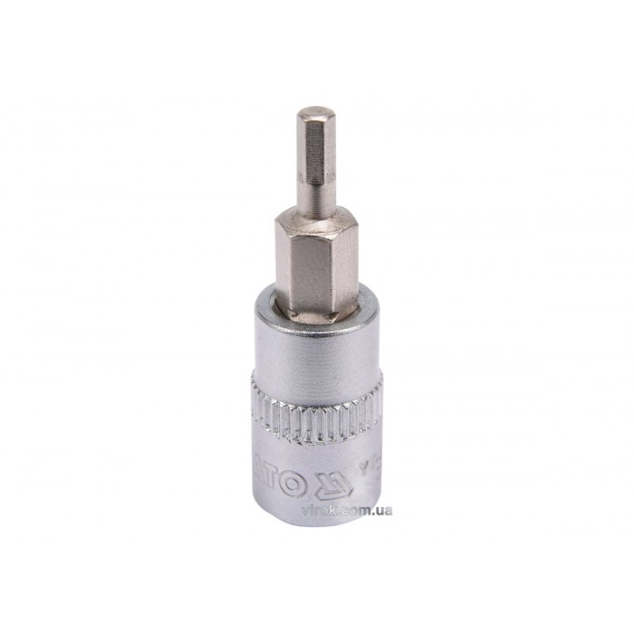 Головка торцева YATO квадрат 1/4". HEX M3, L= 37 мм [150/600]