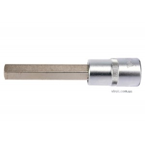 Головка торцева YATO квадрат 1/2 HEX M12, L= 100 мм. подовжена [20/120]