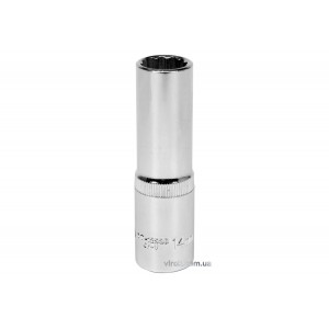 Головка торцева 12-гранна YATO : подовжена, квадрат 1/2", М= 14 мм, L= 77 мм [12/60/120]