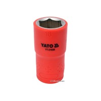 Головка торц. діелектр. 6-гранна YATO : квадрат 1/2", М= 18 мм, L= 55/38 мм,VDE корпус до 1000V (DW)