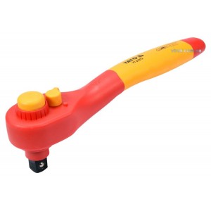 Тріщатка діелектрична ізольована YATO : квадрат 1/2", L= 200 мм, 36T, VDE корпус до 1000В(DW)