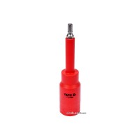 Головка торц. діелектр. 6-гранна YATO : квадрат 1/2", HEX М= 5 мм L= 120 мм,VDE корпус до 1000В (DW)