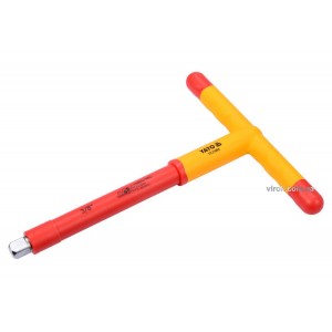 Вороток діелектричний Т - подібний YATO : квадрат 3/8", L= 207 мм, VDE корпус до 1000В(DW)