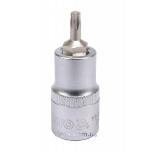 Головка торцева YATO квадрат 1/2 "TORX" Т25, L= 55 мм [40/240]