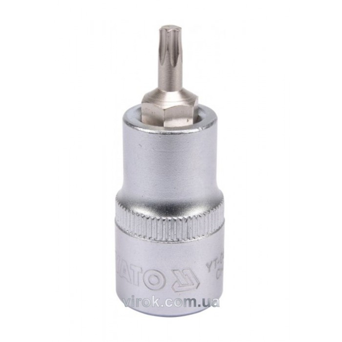 Головка торцева YATO квадрат 1/2 "TORX" Т25, L= 55 мм [40/240]
