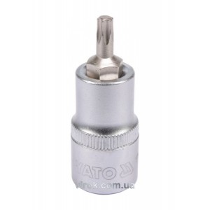 Головка торцева YATO квадрат 1/2 "TORX" Т27, L= 55 мм [40/240]