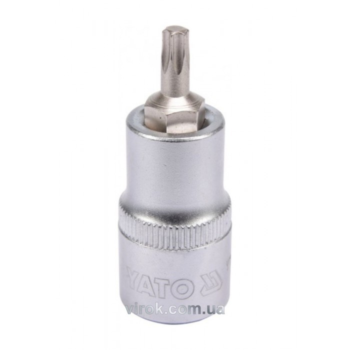 Головка торцева YATO квадрат 1/2 "TORX" Т27, L= 55 мм [40/240]
