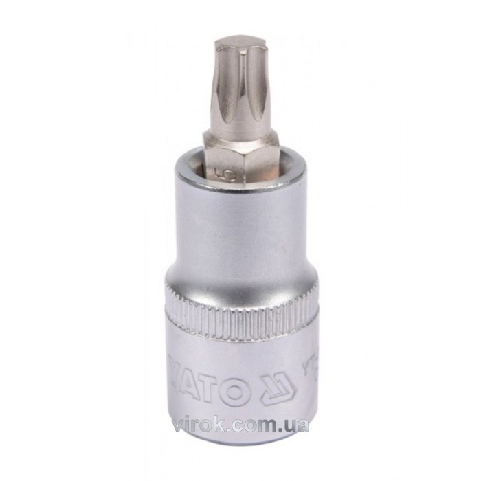 Головка торцева YATO квадрат 1/2 "TORX" Т45, L= 55 мм [40/240]