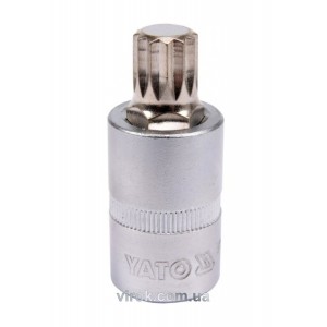 Головка торцева YATO квадрат 1/2 "SPLINE" M14, L= 55 мм [40/160]