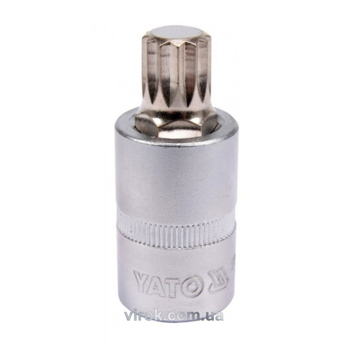 Головка торцева YATO квадрат 1/2 "SPLINE" M14, L= 55 мм [40/160]