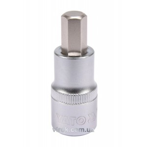 Головка торцева YATO квадрат 1/2 HEX M10, L= 55 мм [40/160]