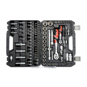 Набір головок торцевих YATO : квадрат 1/2", 1/4" з інструментами. 94 шт. [2/60]