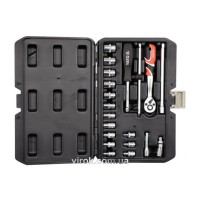 Набір головок торцевих YATO : квадрат 1/4", М3,5-14 з інструментами. 20 шт. [10]